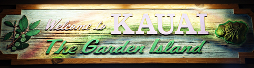 Garden Island sign Kaua'i Travel Photography