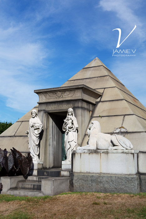 Pyramid tomb Green-Wood Cemetery New York City Photography