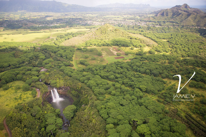 Kaua'i Hawai'i Aerial Travel Photography - Wailua Falls