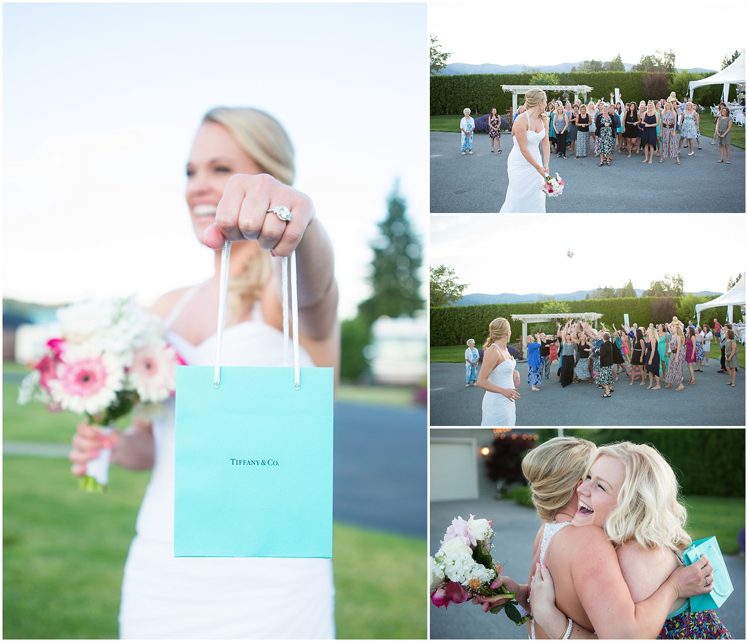 Bouquet Toss | Lake Chelan Wedding Photography | Jamie V Photography