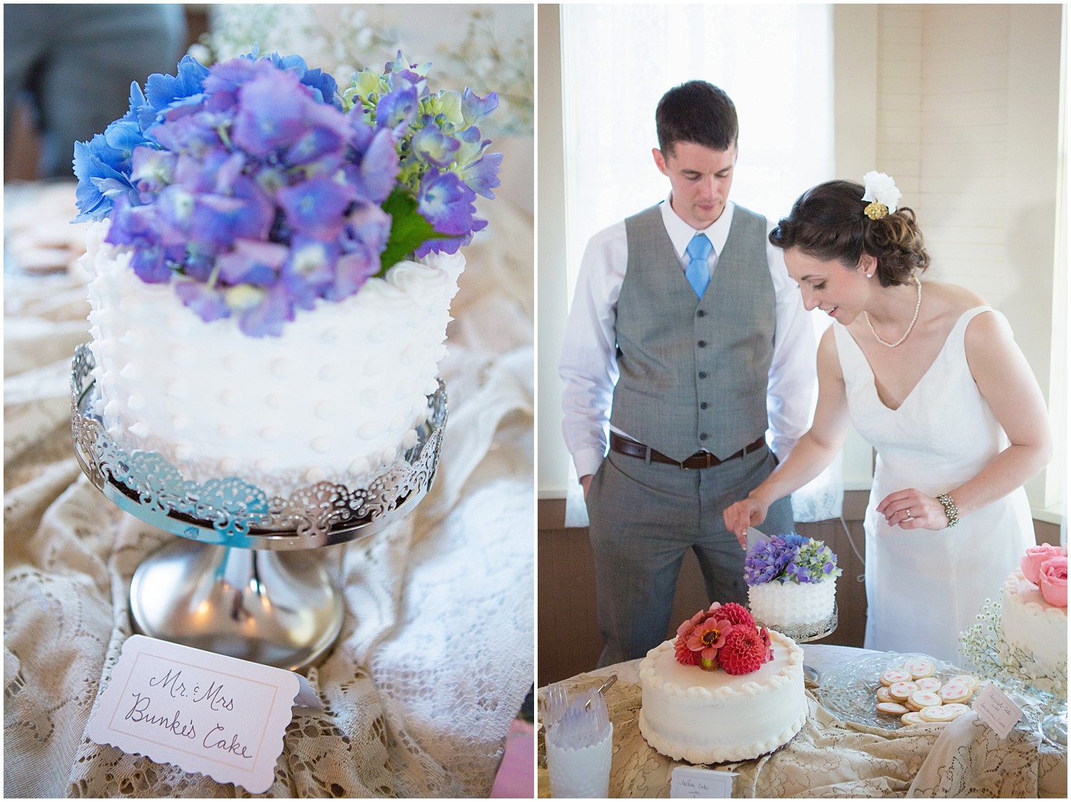 Cake cutting | Blanchard Chapel | Bow Wedding Photography | Jamie V Photography