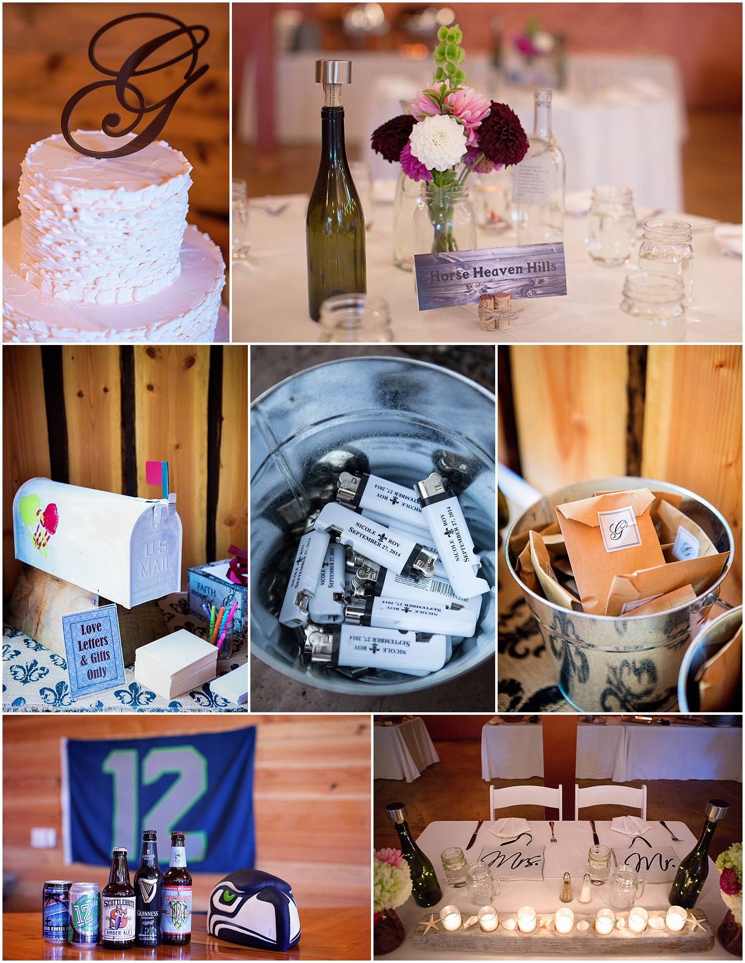 Reception Details | Whidbey Island Wedding Photography | Jamie V Photography