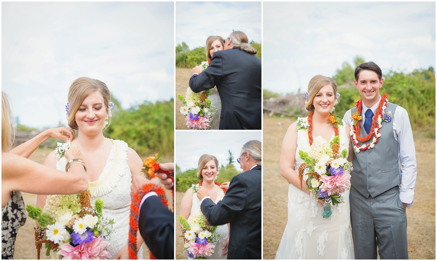 Lei Ceremony | Lummi Island Wedding Photography | Jamie V Photography