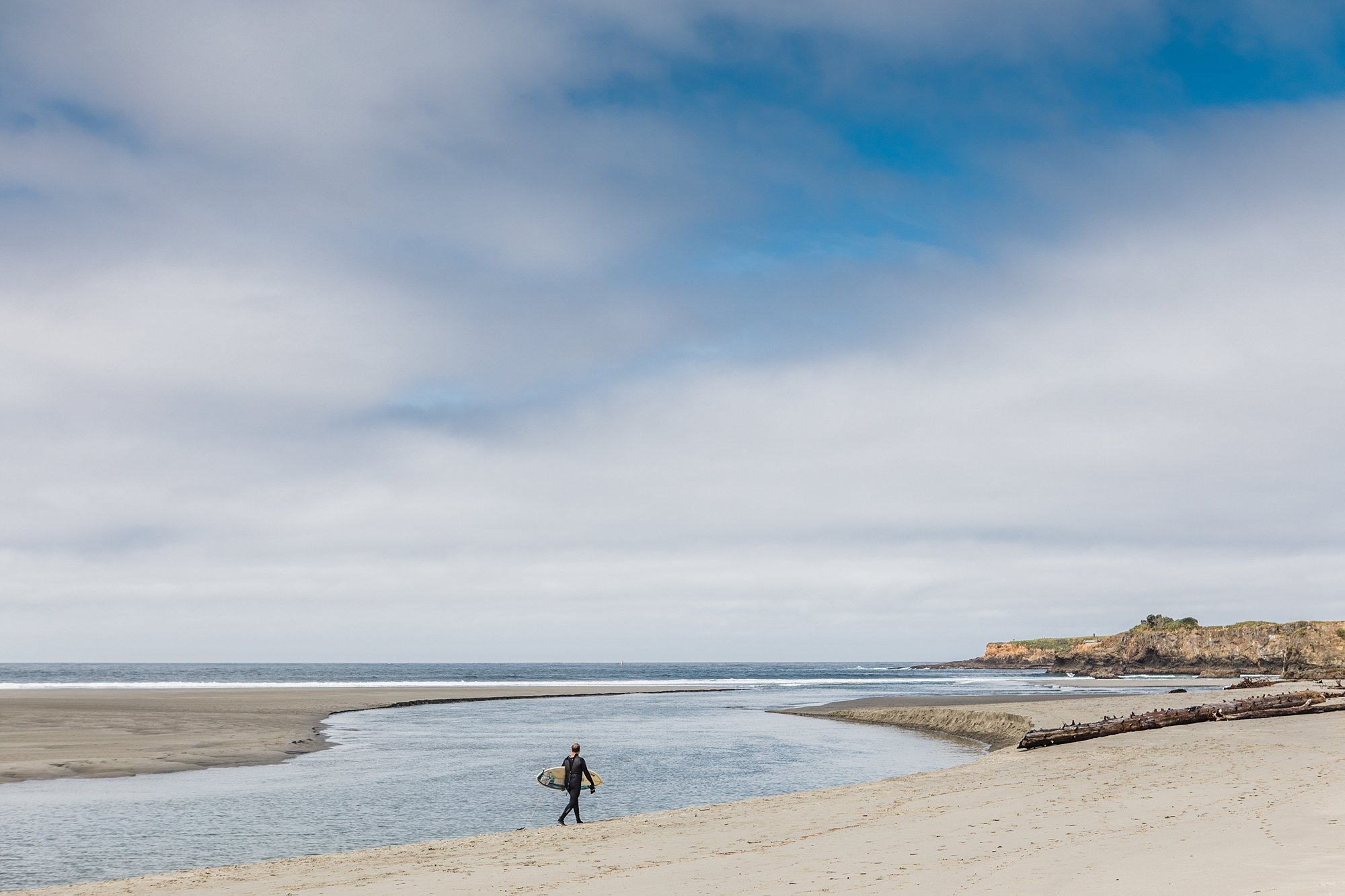 Mendocino, California - Big River Beach - Tiny Atlas Quarterly - Surfer
