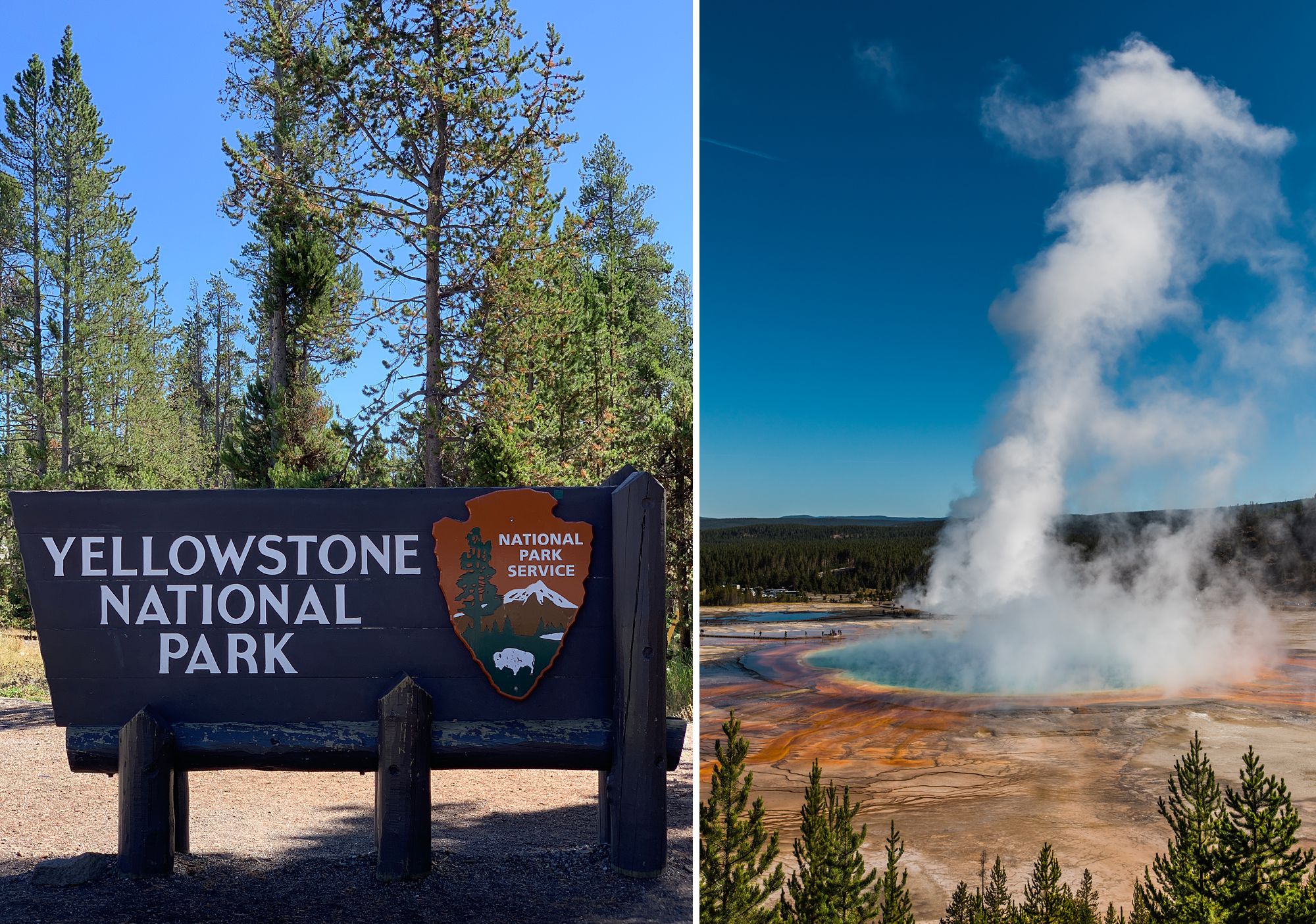 Yellowstone-National-Park-sign-Grand-Prismatic-Springs-Midway-Geyser-Basin